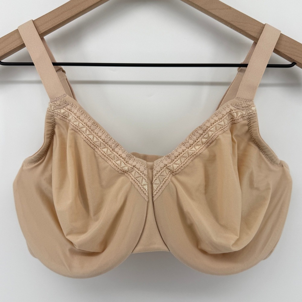 Wacoal Perfect Primer Full Figure Underwire Bra Sand 34G Unlined Soft 855213